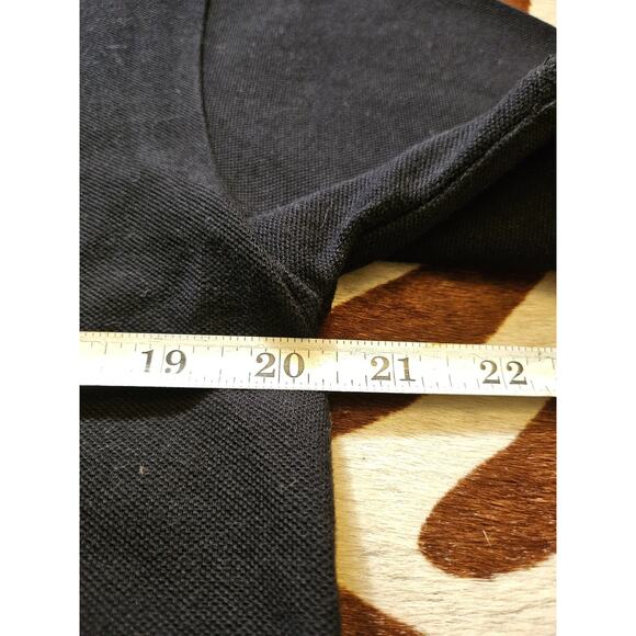 Versace Collection Polo Shirt Black Embroidered Short Sleeve Sz L - Picture 6 of 7